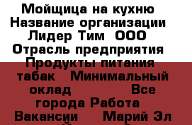 Мойщица на кухню › Название организации ­ Лидер Тим, ООО › Отрасль предприятия ­ Продукты питания, табак › Минимальный оклад ­ 20 000 - Все города Работа » Вакансии   . Марий Эл респ.,Йошкар-Ола г.